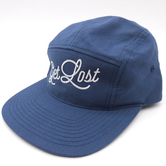 Get Lost 5 Panel Strapback Hat Blue Ball Cap Richardson Outdoors Donde Unisex‎ - Picture 1 of 7